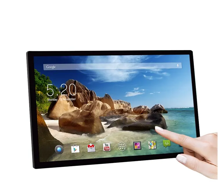 Ucuz fiyat büyük 27 inç reklam android 10 os dokunmatik ekran tablet pc ile rj45 wifi USB ve tip c