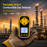 Détecteur de gaz intelligent portable 4 en 1 CAATM BT-CAHG300-4, sensibilité réglable, CO, H2S, O2, EX, pour la sécurité sur le lieu de travail