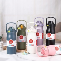 Bouteille isotherme en acier inoxydable 316 épaissie avec paille, grande capacité, design moderne, personnalisable, portable