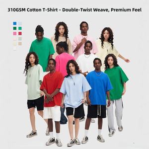Camiseta Unisex de Algodón 100% de 310 g/m², Doble Torsión, Tallas Grandes, Colores <span class=keywords><strong>Pastel</strong></span>, Cuello Redondo, Manga 5/8, Ropa Urbana de Moda, Logotipo Personalizado - Product Image 2