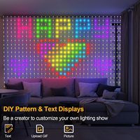 Lumières de rideau, application de contrôle, LED pixel RGB, LED intelligente, lumières de rideau pixel RGB, fête d'Halloween, éclairage de mariage, lampe LED de Noël