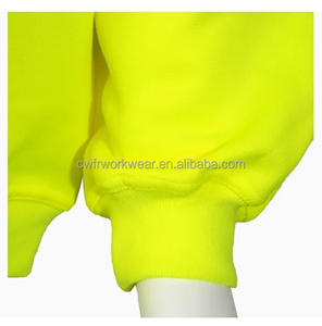 Оптовые светоотражающие толстовки на молнии из флиса для строительных работ с высокой видимостью - Product Image 5