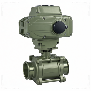 Vanne à bille électrique COVNA DN40 1,5 pouce 3 pièces 1000 WOG 12V DC en acier inoxydable 316, actionneur de vanne à bille, vanne à bille motorisée - Product Image 1