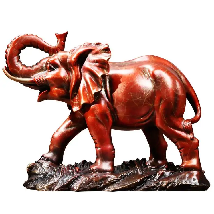 Elefante Fengshui de cobre puro de gama alta, artículo de decoración de escritorio de oficina, elefante antiguo, decoración para el hogar