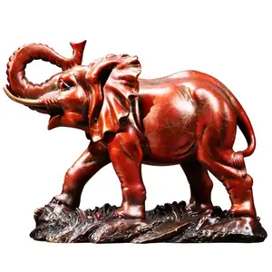 High End Pure Copper Fengshui Elephant Office Desk Decoration Item Lujo Elefantes En Bronce Home Decor Antique Elephant Figurine