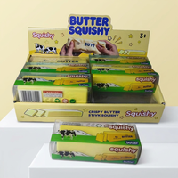 Nouveau Jouet Squishy Populaire en Forme de Bâton de Beurre Croustillant à Remontée Lente, Activé par le Son, Jouet Anti-Stress et de Décompression