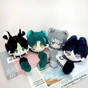 1. 10cm Tighnari Venti Xiao Tartaglia pengembara telinga kucing Kawaii pabrik Cos boneka Anime murah mainan boneka liontin Permainan