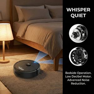 เครื่องดูดฝุ่นไร้สายแบบหุ่นยนต์ ออกแบบมาเพื่อการทำความสะอาดบ้านอย่างเงียบสงบ แรงดูด 1000Pa ใช้งานได้นาน 60 นาที - Product Image 3