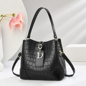 <span class=keywords><strong>Borsa</strong></span> Tote Geometrica a Forma di Coccodrillo con Tracolla Staccabile, Chiusura a Bottone, in Poliestere Impermeabile, Grande Capacità, Elegante <span class=keywords><strong>per</strong></span> Donne - Product Image 1