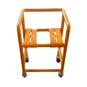 Tabouret de douche portable à roulettes jaune, capacité 200 lb, équipement de sécurité pour salle de bain - Product Image 1