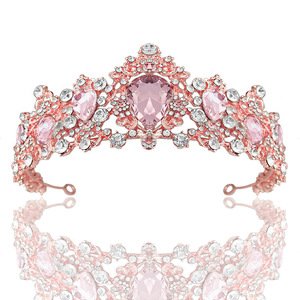 <span class=keywords><strong>Diadème</strong></span> en cristal en gros, couronne de mariage, accessoires de cheveux de princesse, accessoires de cheveux de mariée, grandes diadèmes et couronnes roses pour mariage - Product Image 1