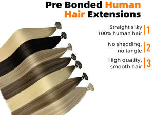 Extensiones de Cabello Humano Virgen con Punta Plana Europea, Venta al por Mayor de Fábrica, 100% Cutícula Alineada, Doble Trama a Máquina, 14-24 Pulgadas - Product Image 4