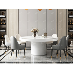 <span class=keywords><strong>NOVA</strong></span> retrò grandi <span class=keywords><strong>tavoli</strong></span> da ristorante in legno bianco <span class=keywords><strong>mobili</strong></span> di lusso commerciale tavolo da pranzo rotondo classico 8 posti - Product Image 1