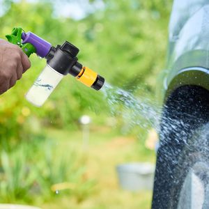 Pistola de Agua para Lavado de Autos, Juego de 5 Piezas, Boquilla Ajustable de Alta Presión, Cuerpo Negro con Recubrimiento de Cobre, Resistente, para Riego de Jardín - Product Image 6