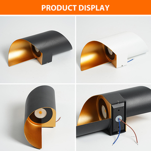 Lampu Dinding LED Spiral desain 10W, lampu dinding dalam ruang luar ruang Modern Nordik tempat lilin tahan air lampu dinding Interior dekorasi rumah - Product Image 3