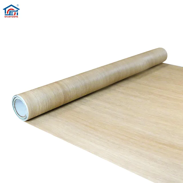 New PVC Waterproof Beige Wood Wallpaper Roll Furniture Door Desktop Cabinets Wardrobe Wood Vinyl 3D Wallpaper Wall Paper