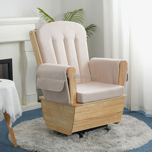 Fauteuil à bascule en bois pour la maternité, l'allaitement, la nurserie, les soins de bébé et les loisirs - Product Image 6
