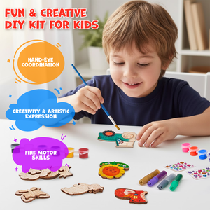 Giocattoli Educativi Joycat, Kit di Pittura in Legno, Magneti in Legno Fai-da-Te per Bambini, Regali Artigianali per Pasqua - Product Image 2