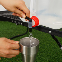 Extérieur PE pliant potable seau d'urgence télescopique 20L camping portable voiture bouteille d'eau potable 4 coin sac d'eau bouilloire