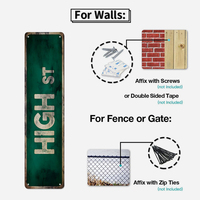 Juego de Letreros Metálicos con Nombre de Calle Estilo Placa de Matrícula Vintage, Decoración Retro para Pared del Hogar, Bar o Cuarto de Hombre