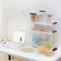 Vente en gros Boîtes de déménagement pliables pour le stockage de vêtements Boîtes de rangement empilables pliables en plastique transparent