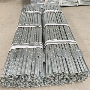 1-3/4 po. X 3-1/2 po. Poteau en T de clôture en acier vert de 6 pi avec plaque d'<span class=keywords><strong>ancrage</strong></span> - Product Image 3