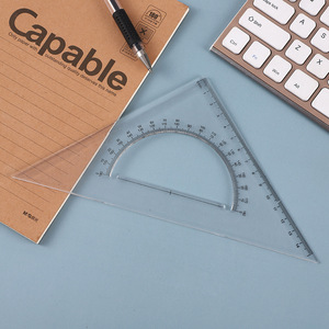 Juego de reglas triangulares para estudiantes BESTLINE, diseño de ángulo recto de 30 grados para mediciones de ángulo de arte matemático, Triangular de plástico - Product Image 3