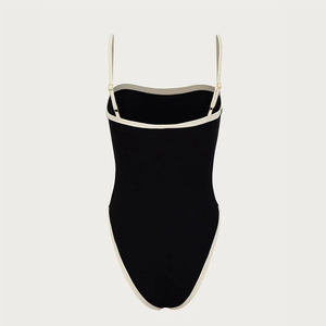 <span class=keywords><strong>Maillot</strong></span> <span class=keywords><strong>de</strong></span> <span class=keywords><strong>bain</strong></span> une pièce <span class=keywords><strong>noir</strong></span> et blanc pour femme, design <span class=keywords><strong>sexy</strong></span>, séchage rapide, imperméable - Product Image 4