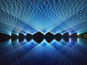 Señal de texto para exteriores con cielo de 20W, señal láser resistente al agua, efecto de proyección, espectáculo de actuación de eventos grandes - Product Image 2