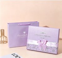 Coffret Cadeau Premium à Fermeture Magnétique en Matériaux Recyclés avec Sac en Papier Assorti, Emballage de Luxe Imprimé en Quatre Couleurs pour Écharpe