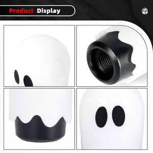Pommeau de levier de vitesse en forme de fantôme pour Halloween, en alliage d'aluminium, décoration de voiture, ajustement universel pour voitures de course - Product Image 4