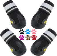 Bottes de luxe en silicone pour chiens avec sangles, chaussures antidérapantes d'extérieur pour petits, moyens et grands chiens, vente en gros, motifs imprimés été et hiver