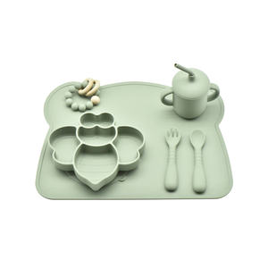 Plato de silicona con forma de abeja para bebé, plato de alimentación sin derrames, sin Bpa, plato de cena de silicona - Product Image 2