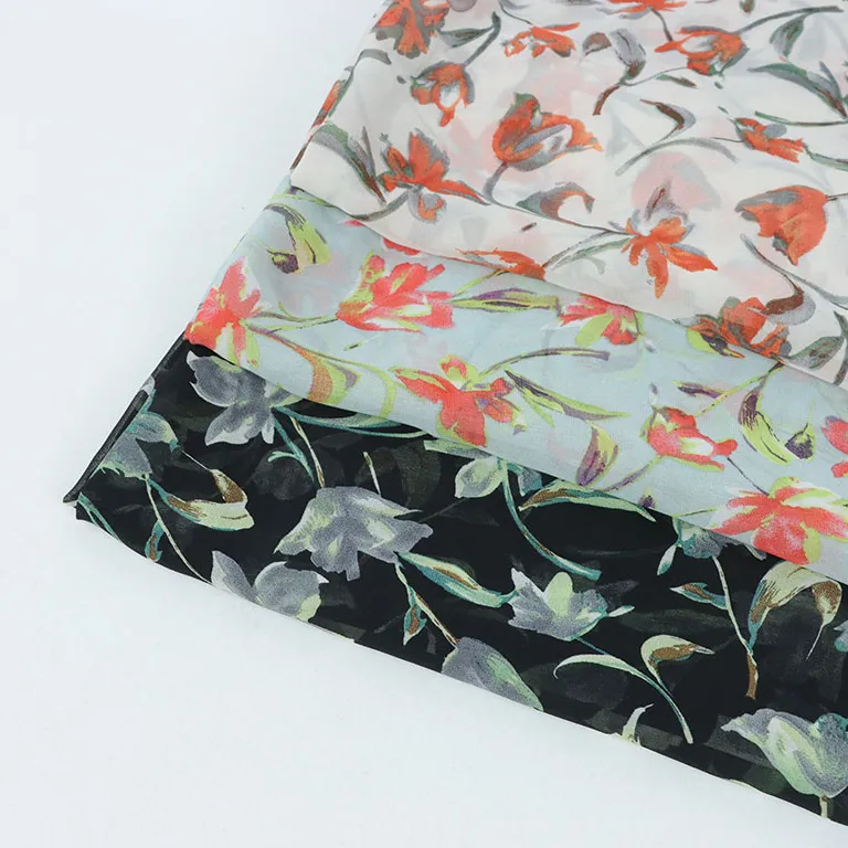 La société de vente à chaud, tissu Transparent en mousseline de soie d'île du pacifique pour robes décontractées