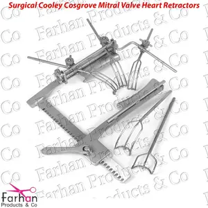Brand New Conjunto Completo de Válvula Mitral Cosgrove Coração Retractor Cooley Cardiovascular CE Por Farhan Produtos & Co