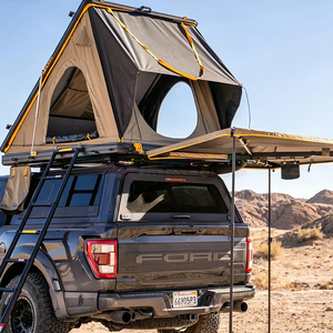 3-Person Truck Rooftop Tent Hard Abs Shell Aluminum Pole Roof Top Tent Shoe Bag Triple Layer Waterproof Roof Tent With Ladder - Product Image 3