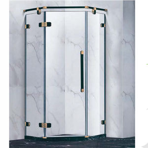 กระจกกั้นห้องอาบน้ำแบบกรอบขนาด6มม. 8มม. ประตูห้องน้ำกระจกบานเลื่อนเดี่ยว - Product Image 5