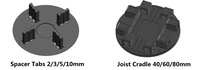 Socle en plastique PP réglable moderne pour terrasse extérieure - Revêtement de sol surélevé durable et résistant à l'eau