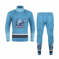 Puck Puck – Maillot de protection pour le cou de hockey, résistant aux coupures, sous-vêtement de protection pour le hockey sur glace, manches longues, norme de sécurité européenne