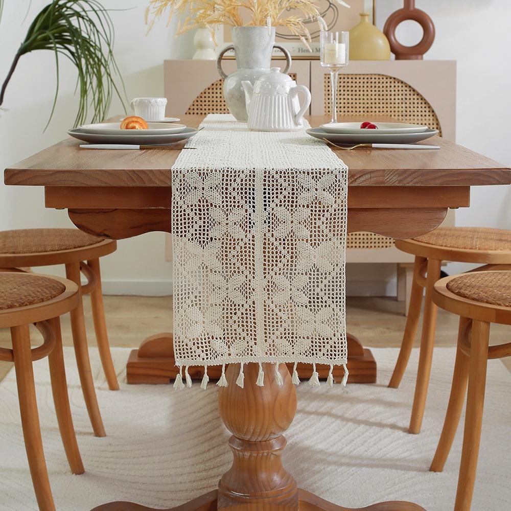 Fleur Papillon - Bordure Coton à Bout Carré