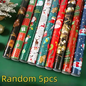 Giáng sinh bọc giấy gói cho món quà bó hoa hộp hoa cần thiết nhà trang trí có thể tái chế giấy thủ công - Product Image 4