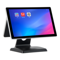 Caja Registradora POS Dual para Windows y Google Play Android 15.6+10.1/11.6 Pulgadas para Punto de Venta y Restaurante 156 POS Dual