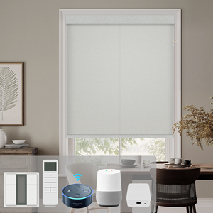 Stores enrouleurs motorisés intelligents SAMADHI avec contrôle par application Wi-Fi et minuterie, stores électriques pour fenêtres, tissu texturé pour l'intimité et la protection solaire - Product Image 1