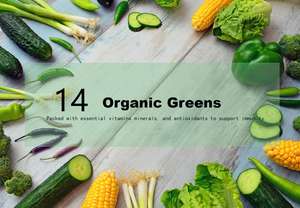 OEM/ODM Superfood Greens Supplément pour adultes 14 Fruits et légumes biologiques Antioxydant sans OGM Pas pour les femmes enceintes - Product Image 5