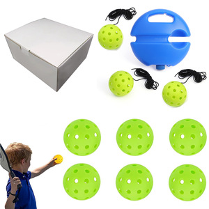 Blue Water Fill Base Self Return Tether 3 Pickleballs Elastic Cord Stable Ground Pickleball <b>Trainer</b> With Weighted Base Pro Kit - Product Image 6
