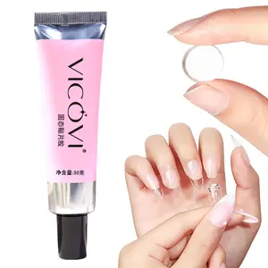 VICOVI 2024 Custom Logo 30g Solid Nail Glue for Acrylic Nails & UV Gel Tips Glue on Nails Art