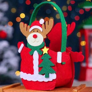 Bolsas de Regalo Navideñas de Fieltro de Nuevo Diseño para Fiestas Navideñas, Bolsa de Fieltro para Dulces con Asas para Adornos Navideños - Product Image 3