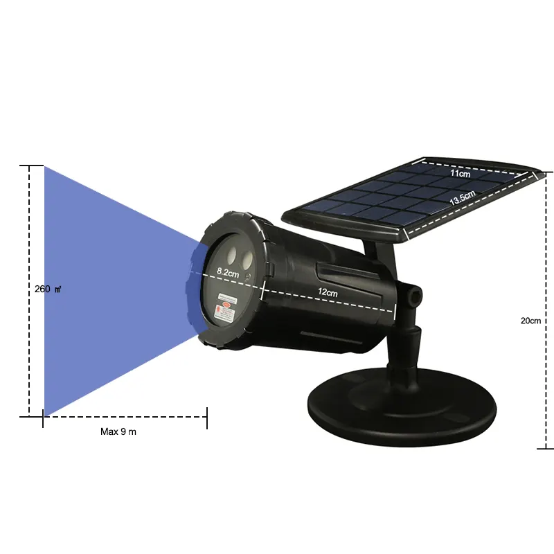 KSWINGソーラー屋外ガーデンレーザーパーティーライトクリスマスパターンムービングナイトライトプロジェクターガーデンライト