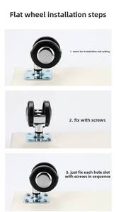 Modernes Design Legierung Kunststoff 1,5 Zoll Doppel rad M8 Gewinde 15mm Stiel Lenk rolle Möbel Rollen für Wohnzimmer Hotel - Product Image 4