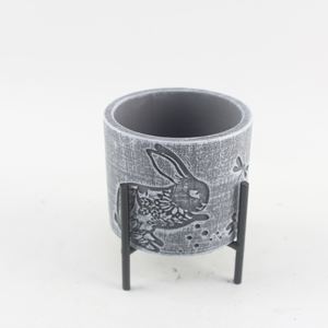 Haute qualité personnalisé Pot de fleur décoratif lapin éléments ciment planteur pour jardin balcon maison plantes béton planteur - Product Image 5